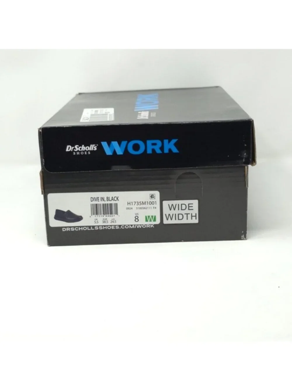 Dr. Scholl's Dive In Slip Resistant Work Loafers Black Memory Foam 8W